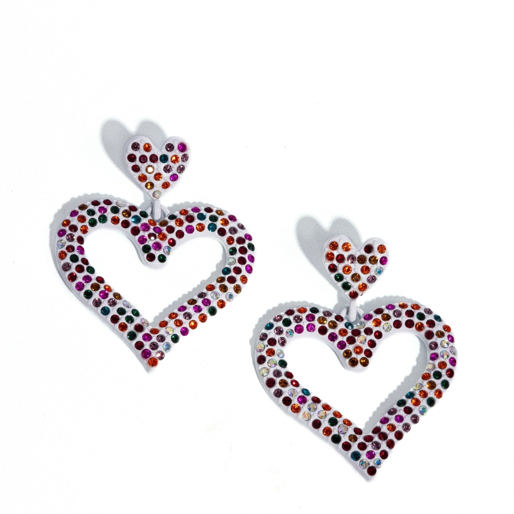 Cute heart studs